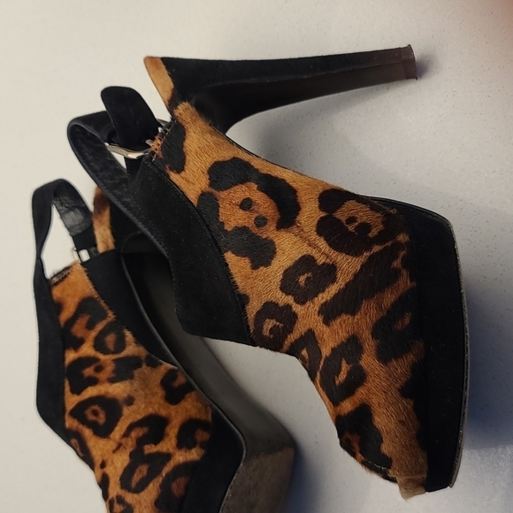 STUART Weitzman animal print leopard slingback shoes EUR 37 - Picture 11 of 12